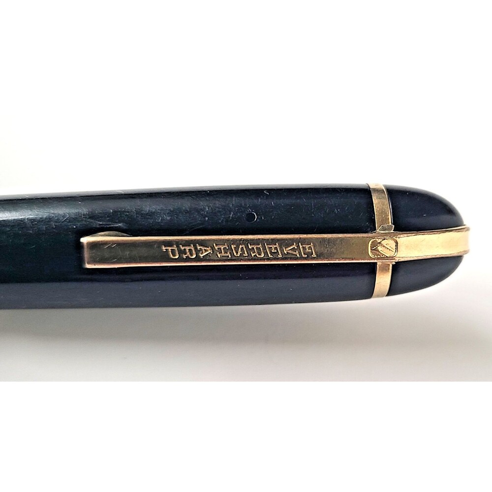 14k Gold Nib Vintage Eversharp Skyline Fountain Pen Black USA - READ! AS-IS! - Picture 6 of 9